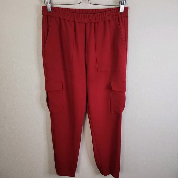 Theory Northsound Solid Cargo Joggers Pants Admiral Crepe Rust Size 4 - Picture 1 of 7